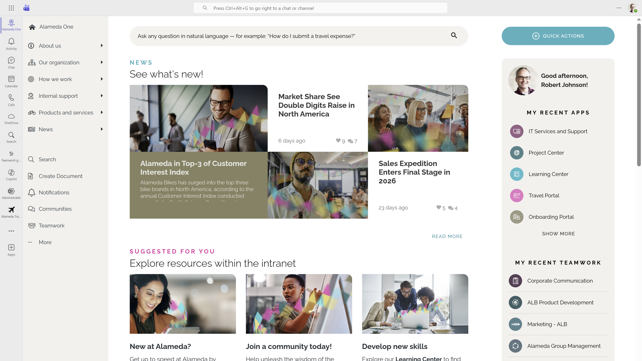 Intranet platform integrated with Microsoft 365 and Microsoft Teams to provide a unified digital workplace experience. Intranet platform integrated with Microsoft 365 and Microsoft Teams to provide a unified digital workplace experience.