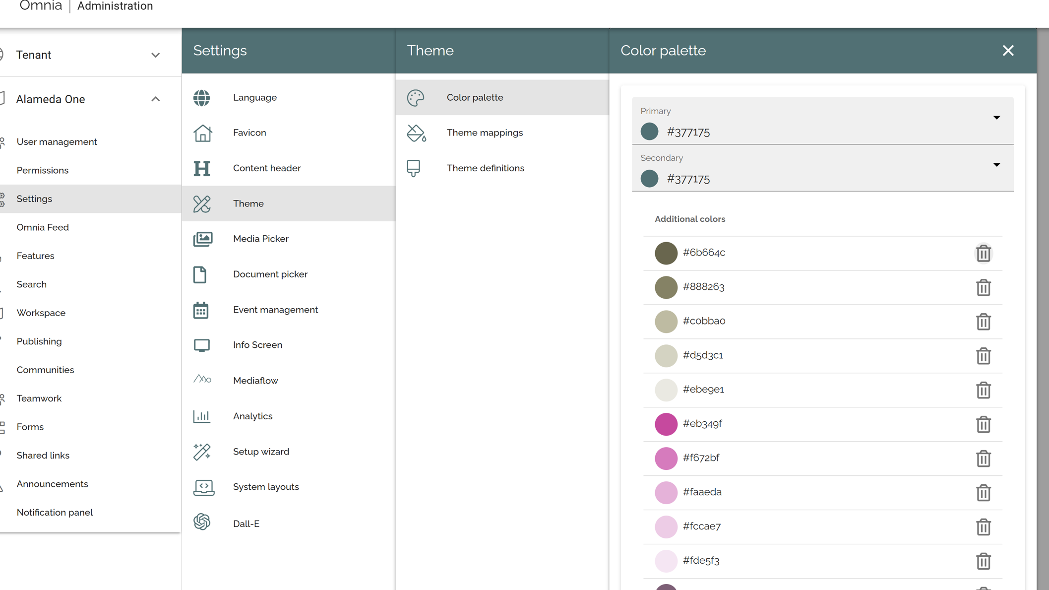 Company Intranet Example: Intranet admin panel displaying layout configuration and design settings for governance control. Company Intranet Example: Intranet admin panel displaying layout configuration and design settings for governance control.