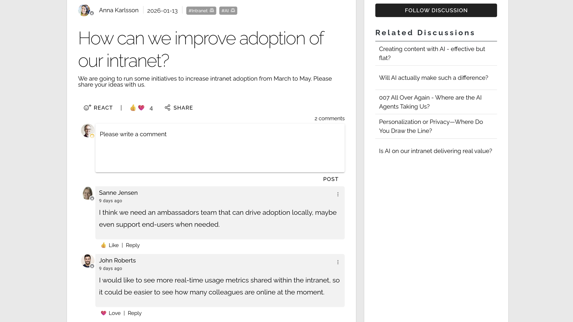 Leadership development intranet community where managers share insights, challenges, and leadership experiences Leadership development intranet community where managers share insights, challenges, and leadership experiences