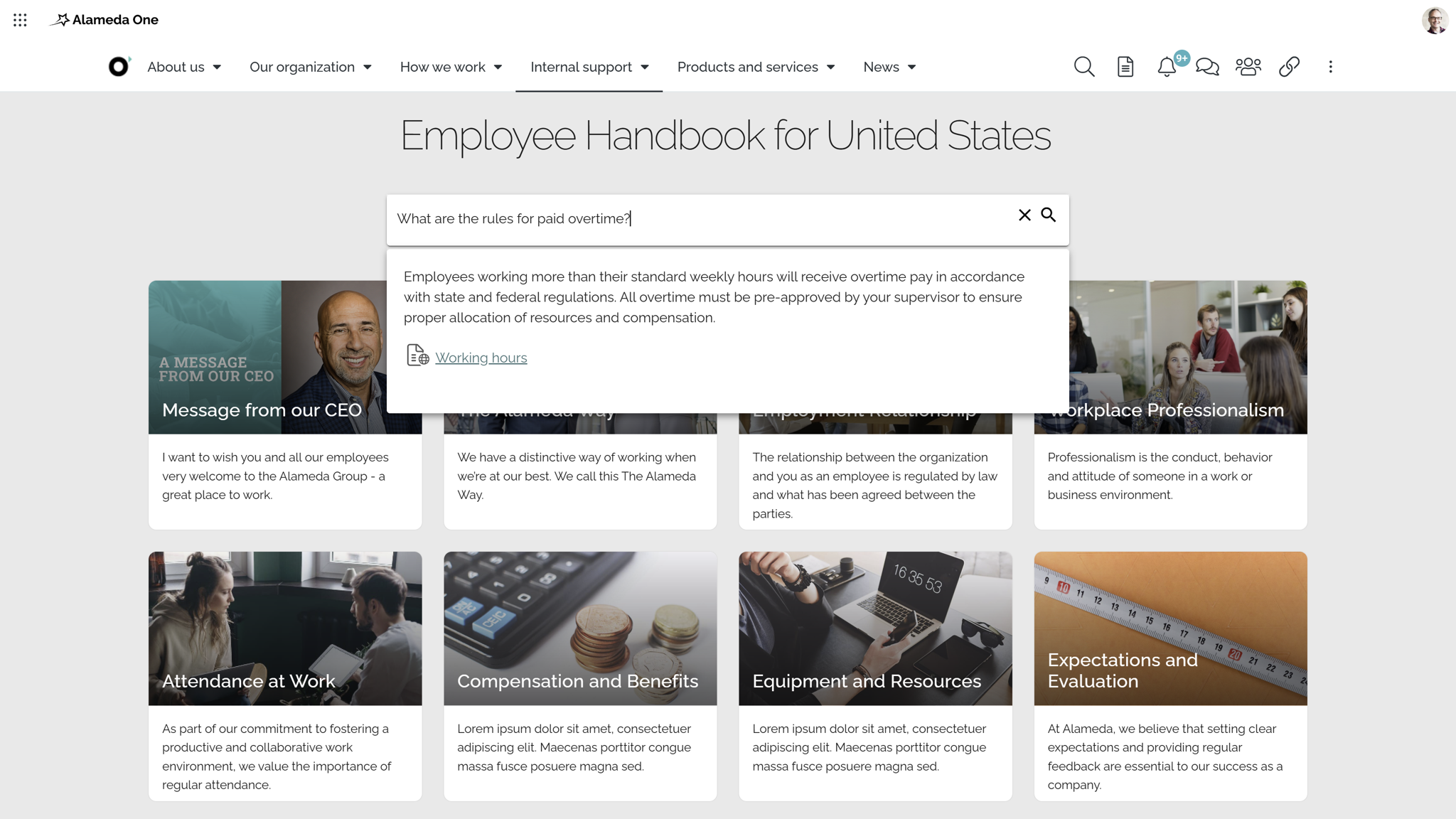 HR Intranet Best Practice: AI-powered semantic search in employee engagement software helps employees quickly find HR policies and handbooks. HR Intranet Best Practice: AI-powered semantic search in employee engagement software helps employees quickly find HR policies and handbooks.