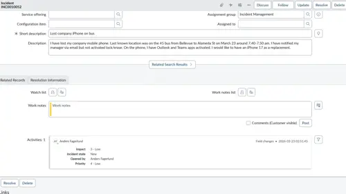 Front Door Intranet Example - Using ready-made connectors, the issue posted is submitted to a back-end ticketing system.png