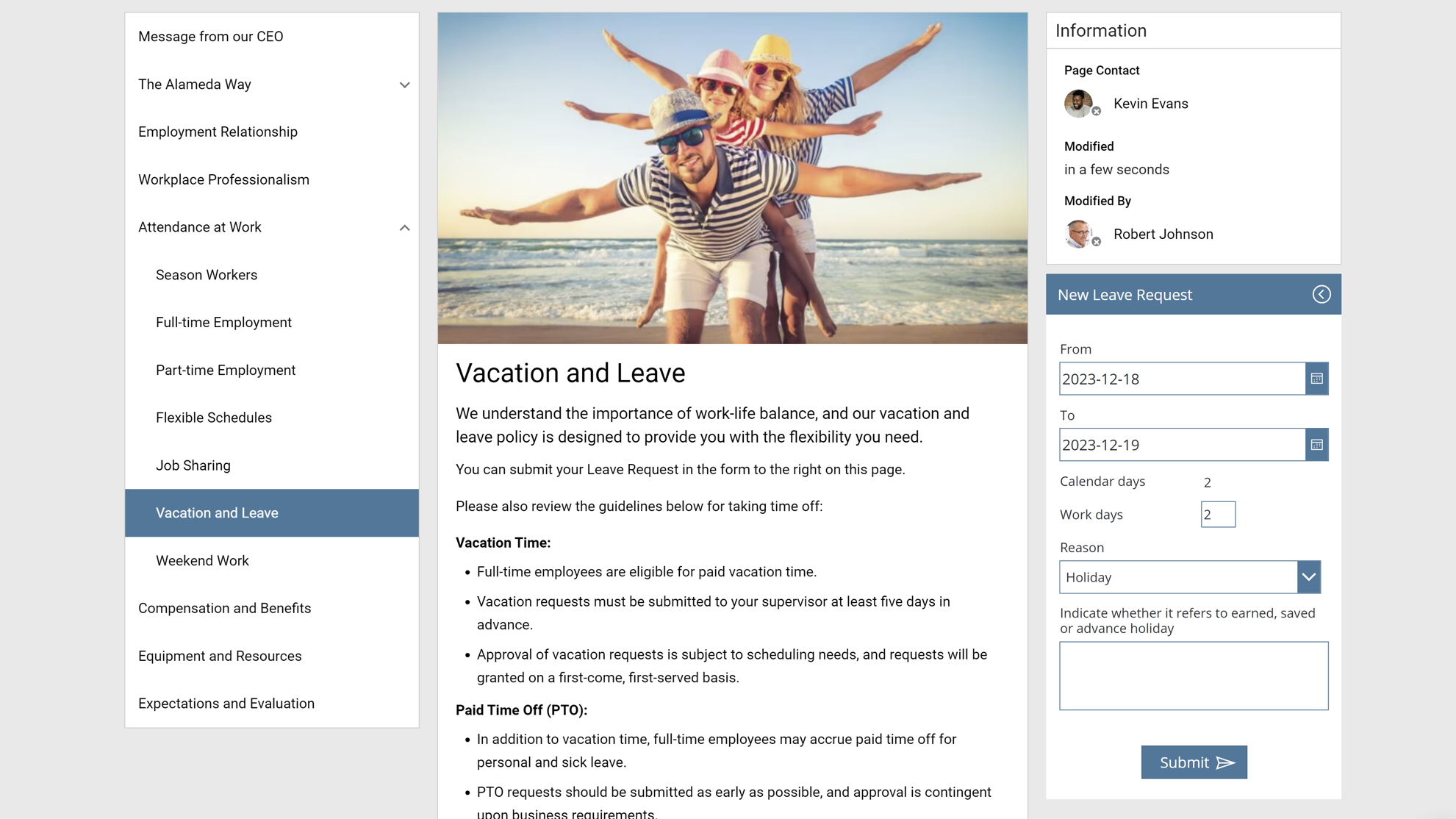 HR Intranet Best Practice: Employee engagement software with self-service tools such as leave requests simplifies HR processes and boosts engagement. HR Intranet Best Practice: Employee engagement software with self-service tools such as leave requests simplifies HR processes and boosts engagement.