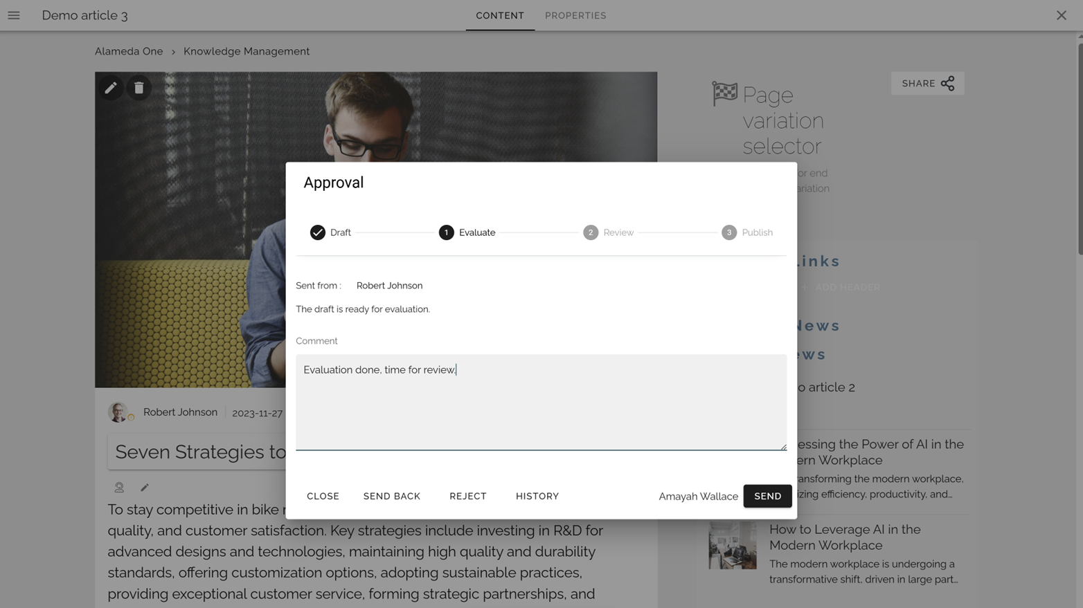 Knowledge management approval workflow ensuring content quality and compliance Knowledge management approval workflow ensuring content quality and compliance