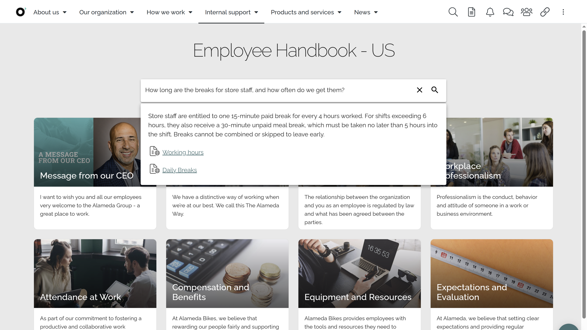 AI-powered intranet search providing semantic answers from verified enterprise content within an intranet planning framework. AI-powered intranet search providing semantic answers from verified enterprise content within an intranet planning framework.