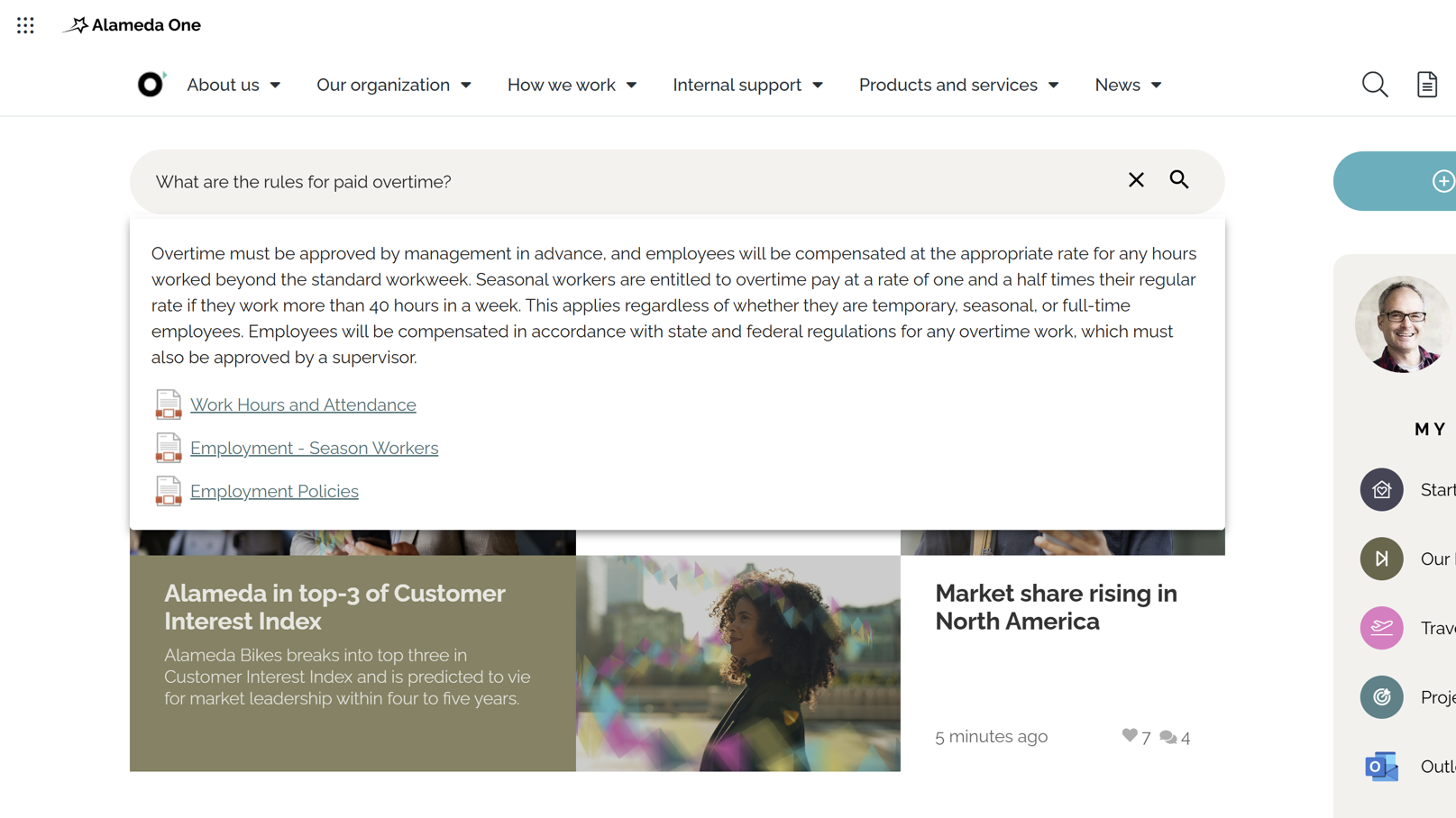 AI features in intranet enabling semantic search that understands user intent and improves content findability. AI features in intranet enabling semantic search that understands user intent and improves content findability.