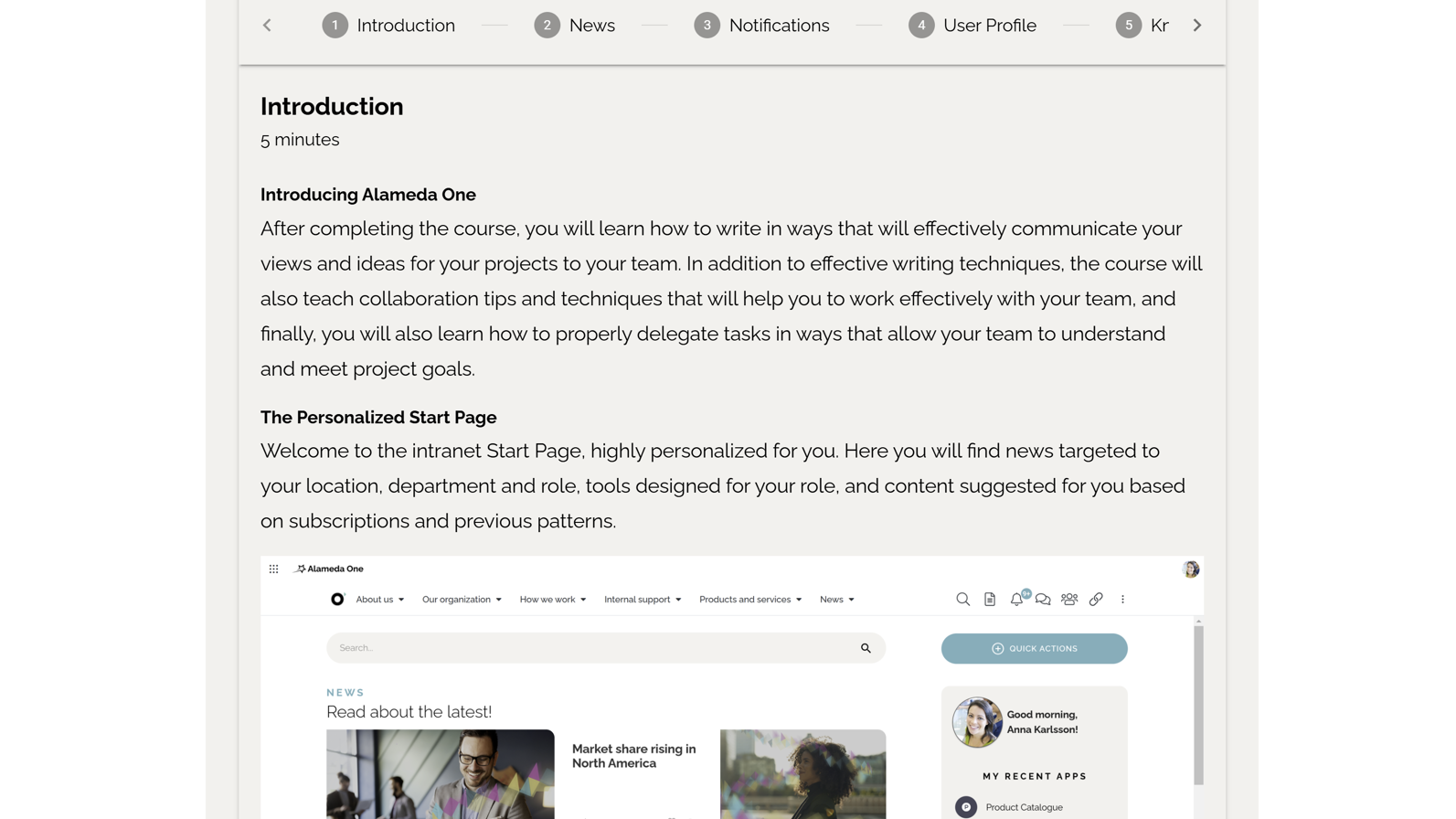 Intranet Homepage Example: Intranet homepage idea with guided tutorials and interactive micro-courses for onboarding. Intranet Homepage Example: Intranet homepage idea with guided tutorials and interactive micro-courses for onboarding.