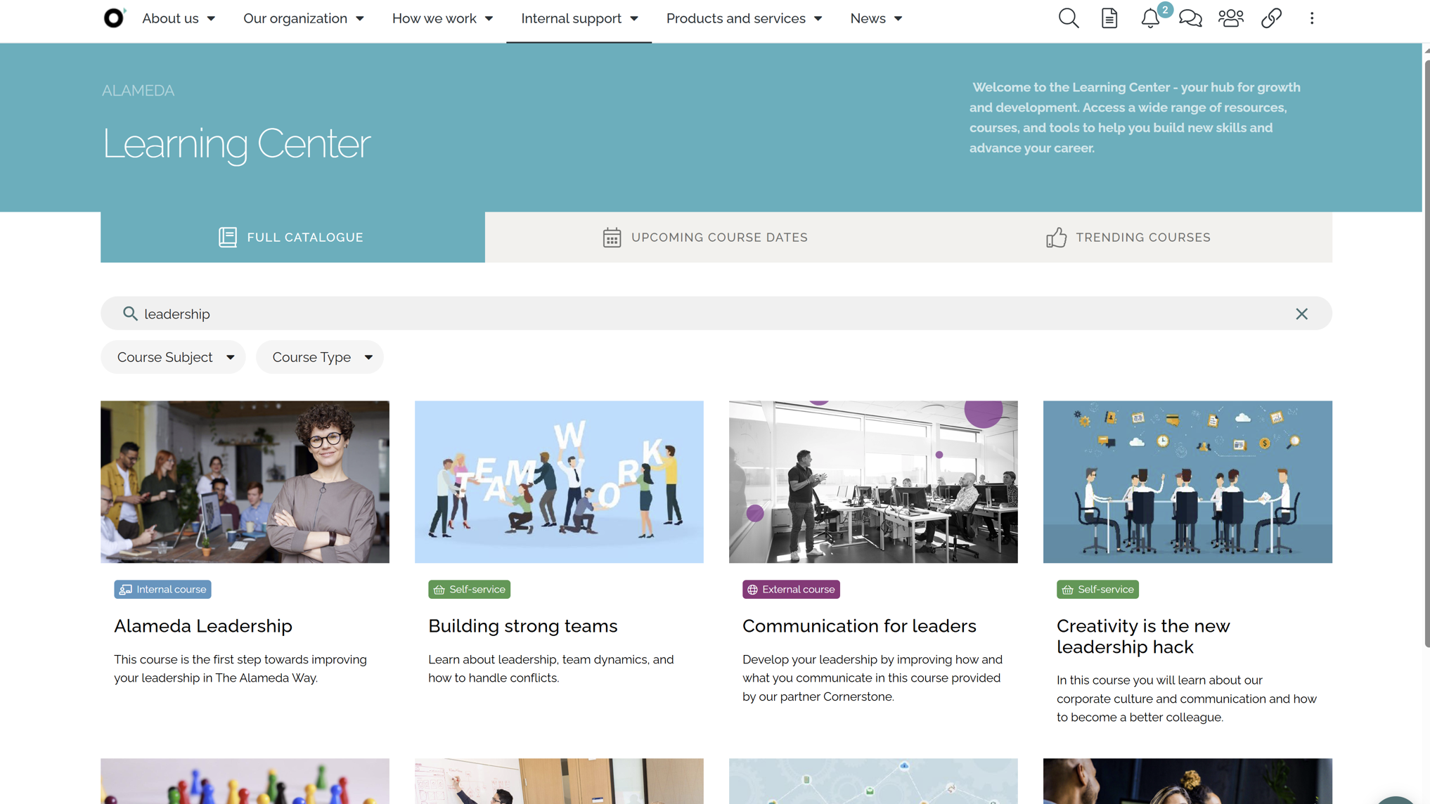 Employee intranet learning hub displaying courses, microlearning modules, and completion progress. Employee intranet learning hub displaying courses, microlearning modules, and completion progress.