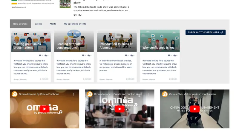 Intranet leadership communication using promoted videos and visual storytelling to reinforce strategy and vision