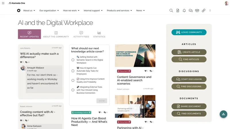 A knowledge sharing community is an effective intranet engagement tool